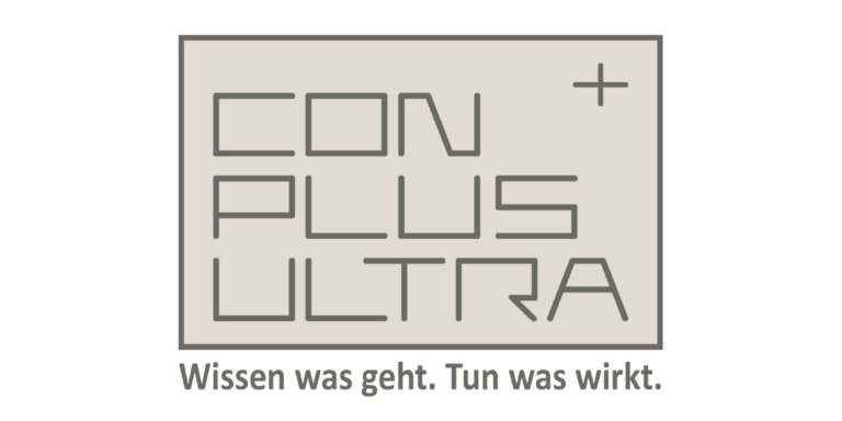 Con Plus Ultra Logo. Wissen was geht. Tun was wirkt.