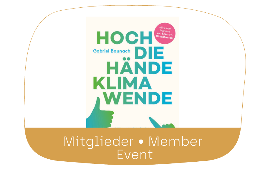 Titelblatt von "Hoch die Hände Klimawende" von Gabriel Baunach. Climate Lab Book Club