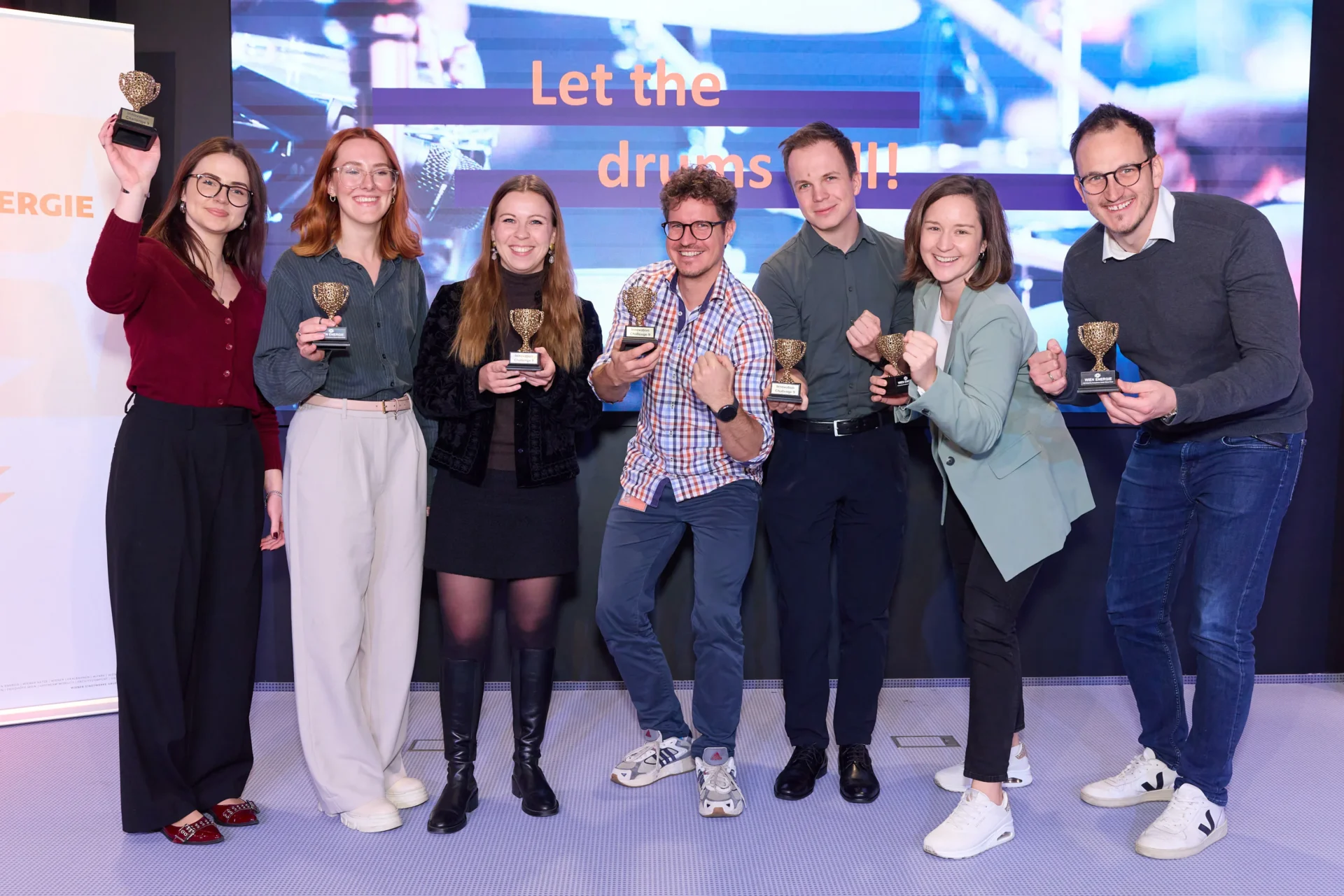 Die Gewinner:innen der 9. Wien Energie Innovation Challenge. - Foto: Wiener Stadtwerke/APA/Schedl