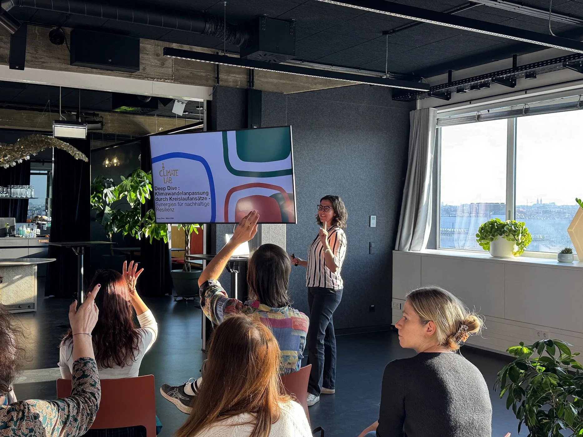 Lara Roth beim Deep Dive "Klimaresilienz durch Kreislaufwirtschaft" im Climate Lab - Foto: mpk