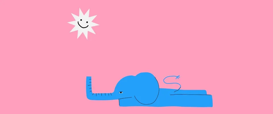 Ein faules Elefant liegt in der Sonne